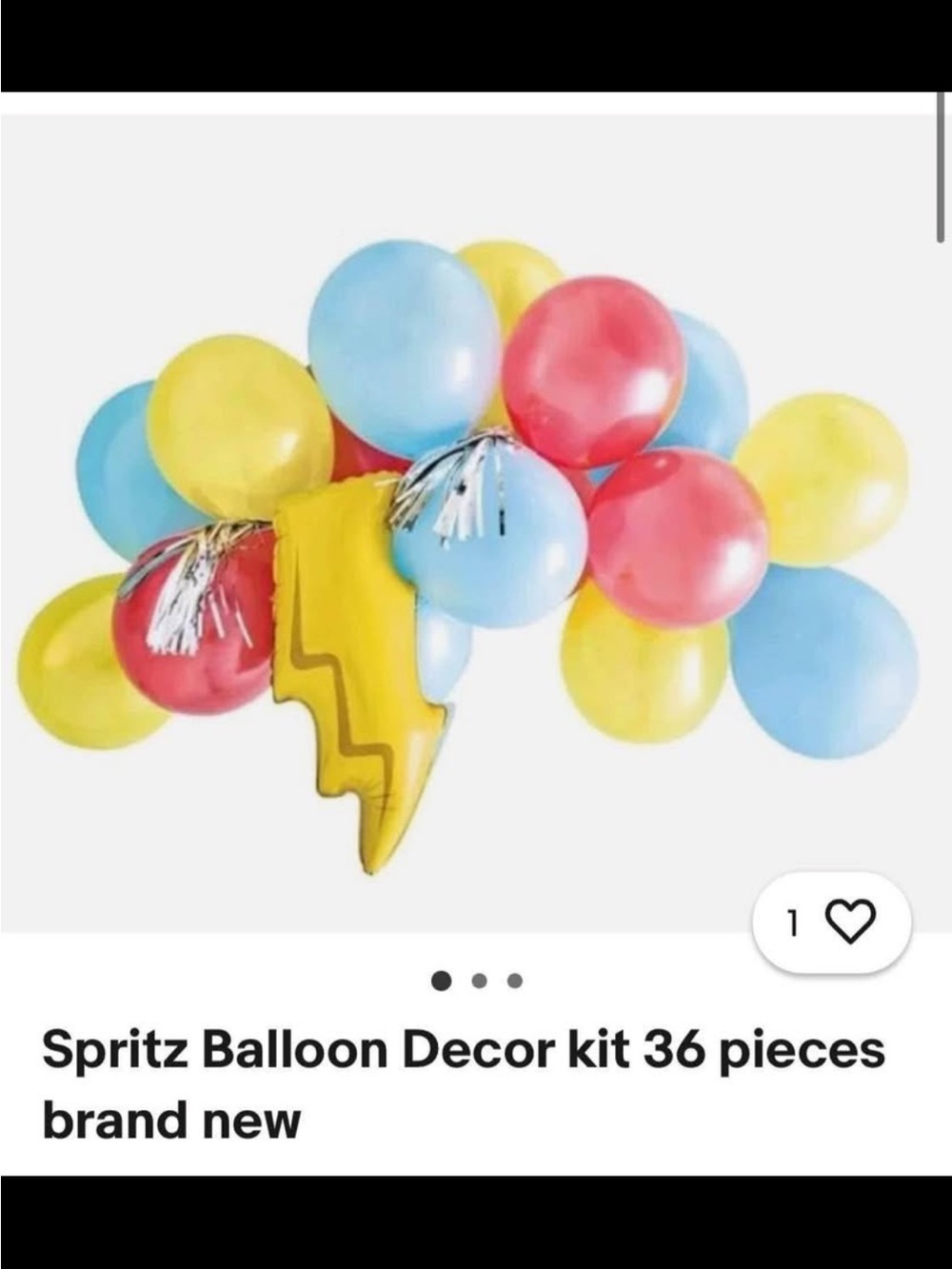 Spritz Lightning Balloon Kit in Yellow, Blue, pink, yellow